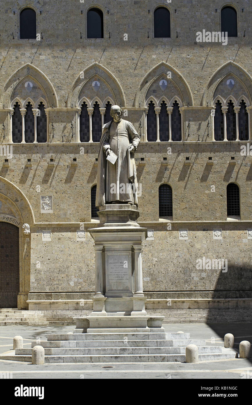 Palazzo salimbeni mit statue der kanon sallustion chapelini Fotos und