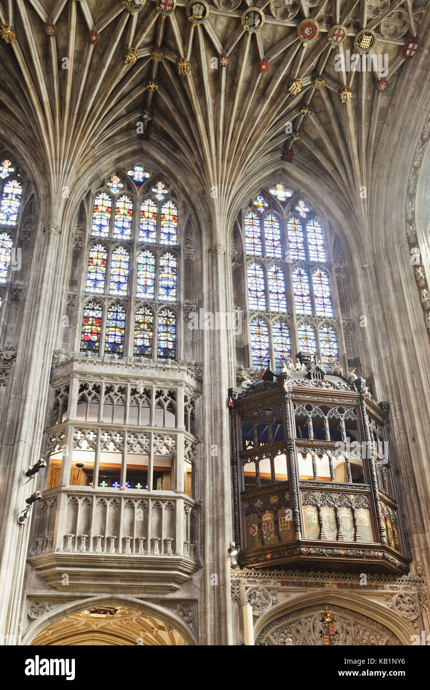 England, Berkshire, Windsor, Windsor Castle, St. George's Chapel, innen, Stockfoto