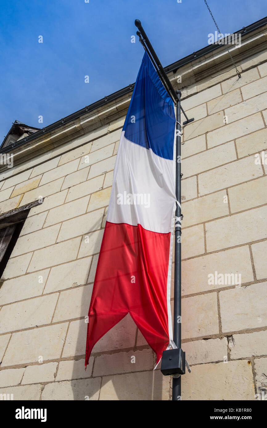 Französische Flagge - tricolor Stockfoto