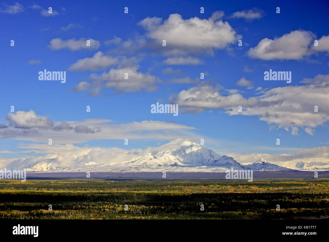 Nordamerika, USA, Alaska, der Central South, Wrangell Mountains, Wrangell St. Elias National Park, drum Berg (3661m), Stockfoto