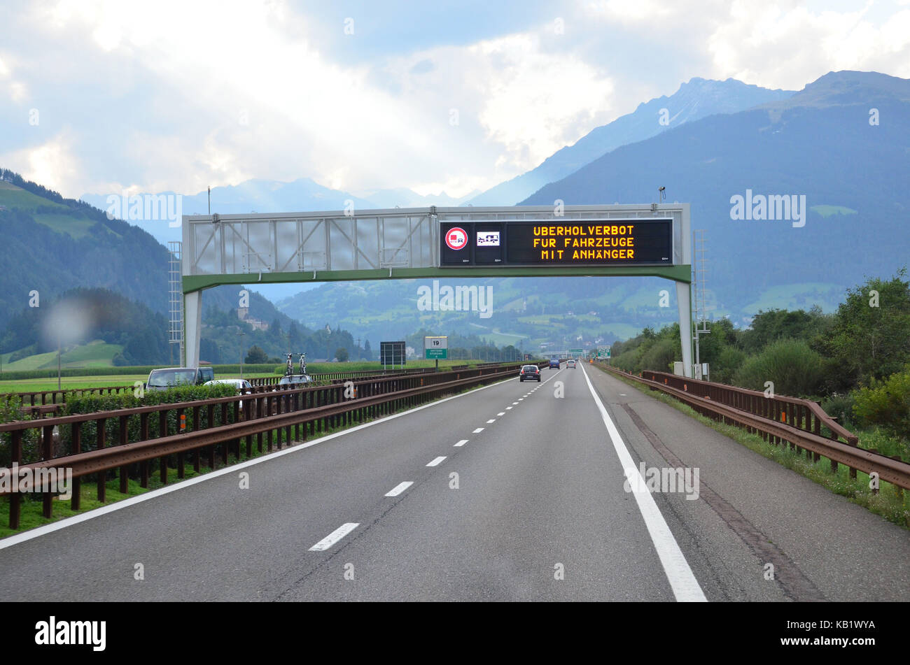 Italien, Südtirol, Brenner Autobahn, Stockfoto