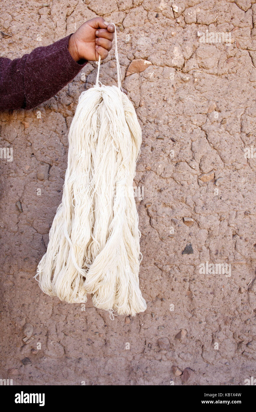 Bolivien, potolo, fairer Handel, Textilien, Wolle, Stockfoto