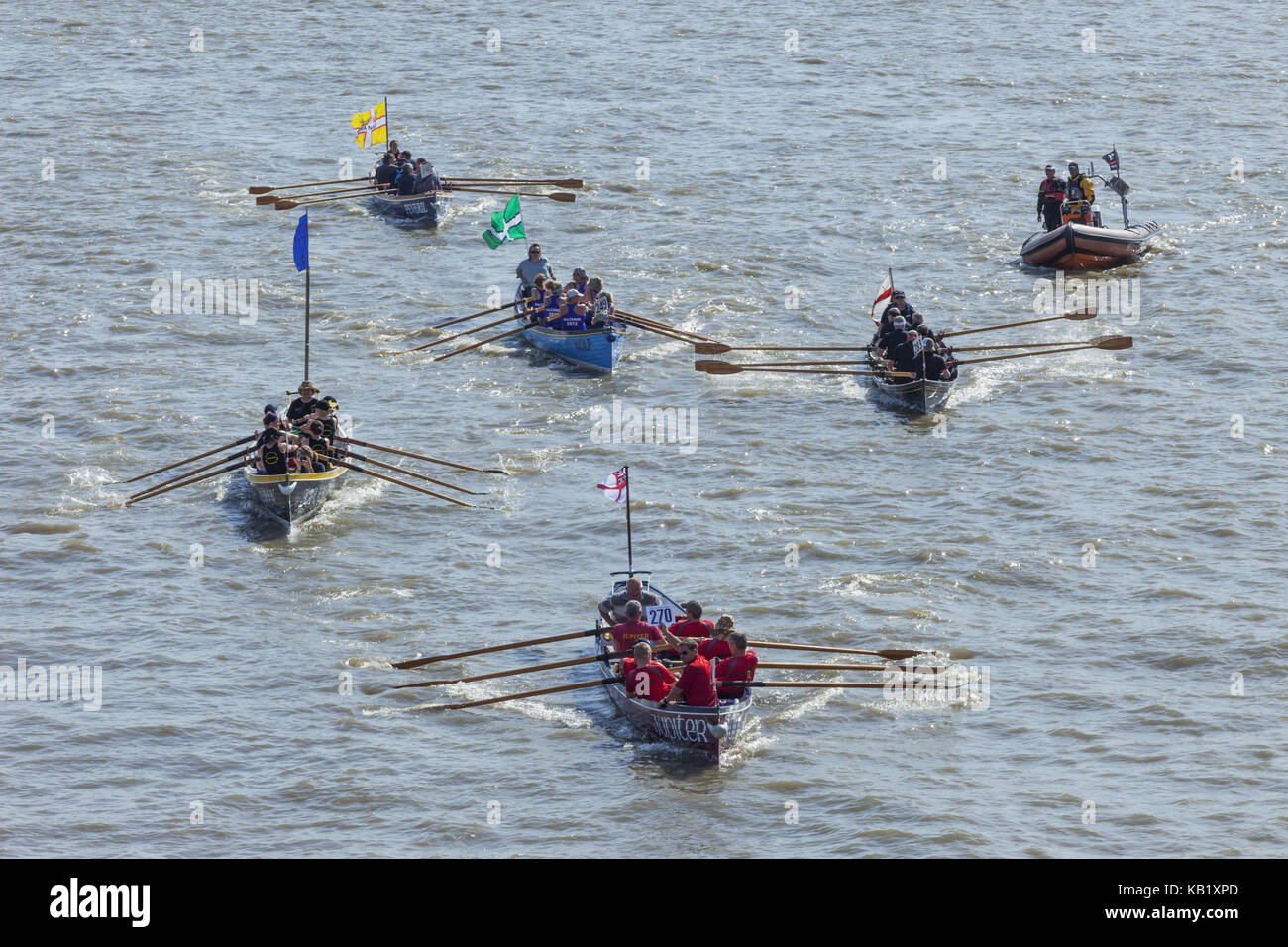 England, London, traditionelle Regatta, Great River race, Stockfoto