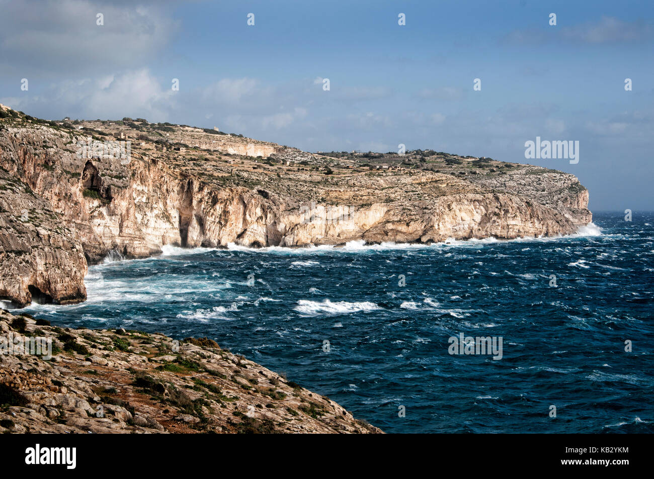 Sehenswürdigkeiten auf der Insel Gozo vor der Küste von Malta Stockfoto