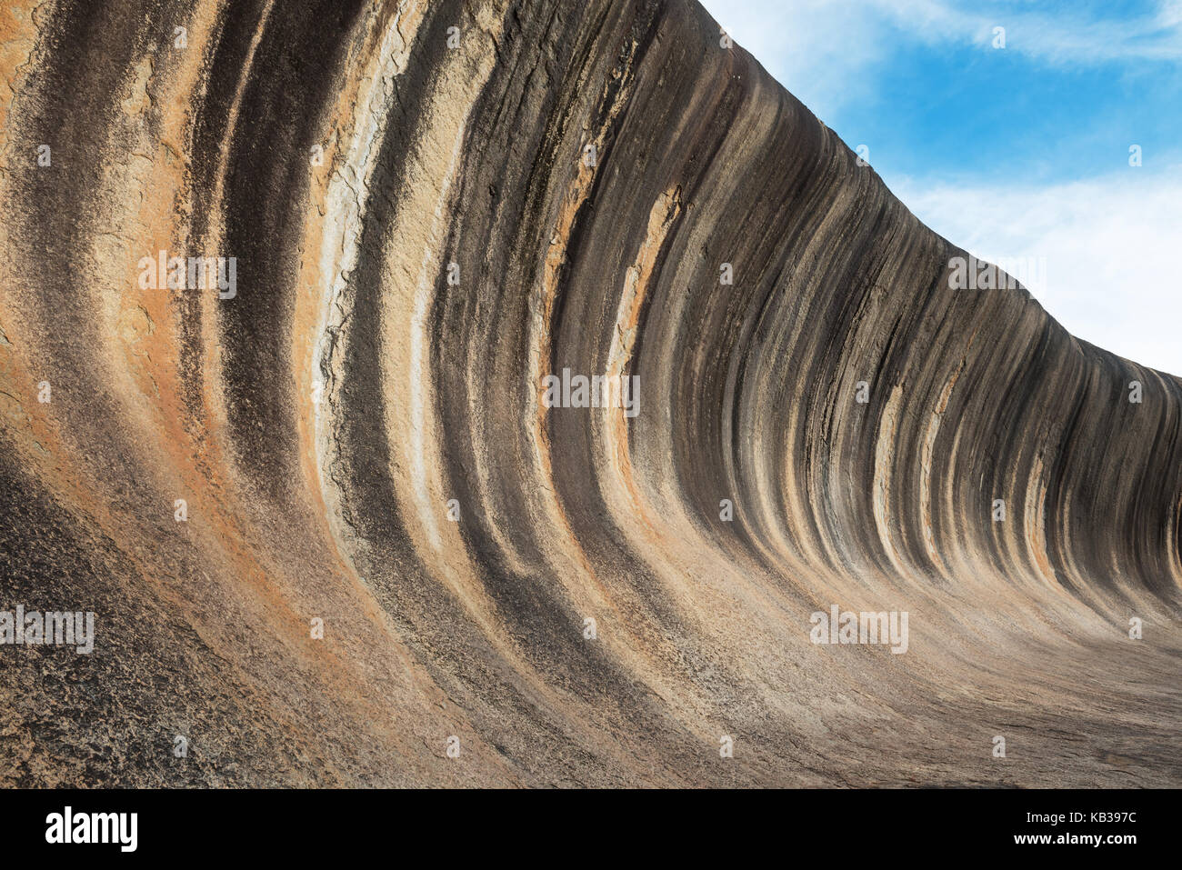 Fantastische Wave Rock im Wave Rock Wildlife Park in der Nähe von hyden in Westaustralien. Australien Stockfoto
