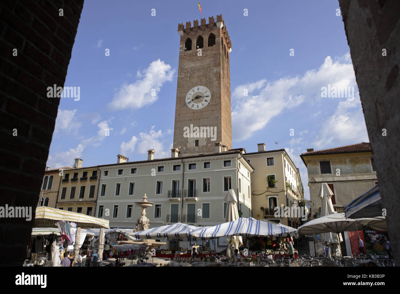 Markt, Castello, Bassano del Grappa, Vicenza, Venetien, Italien, Stockfoto