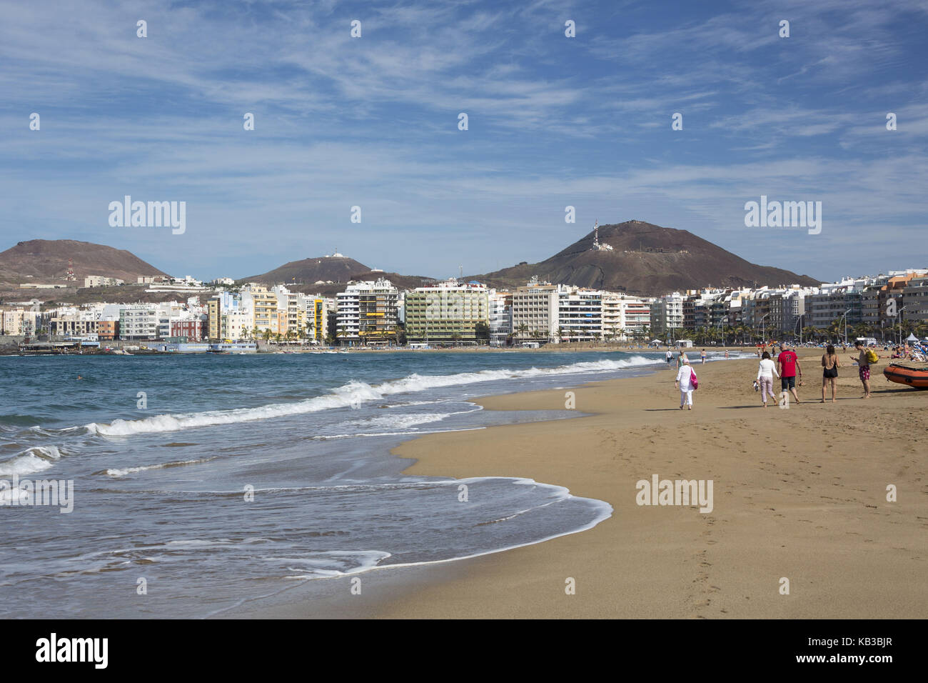 Spanien, Kanarische Inseln, Gran Canaria, Las von Palma, Strand, Playa de las Canteras, Stockfoto