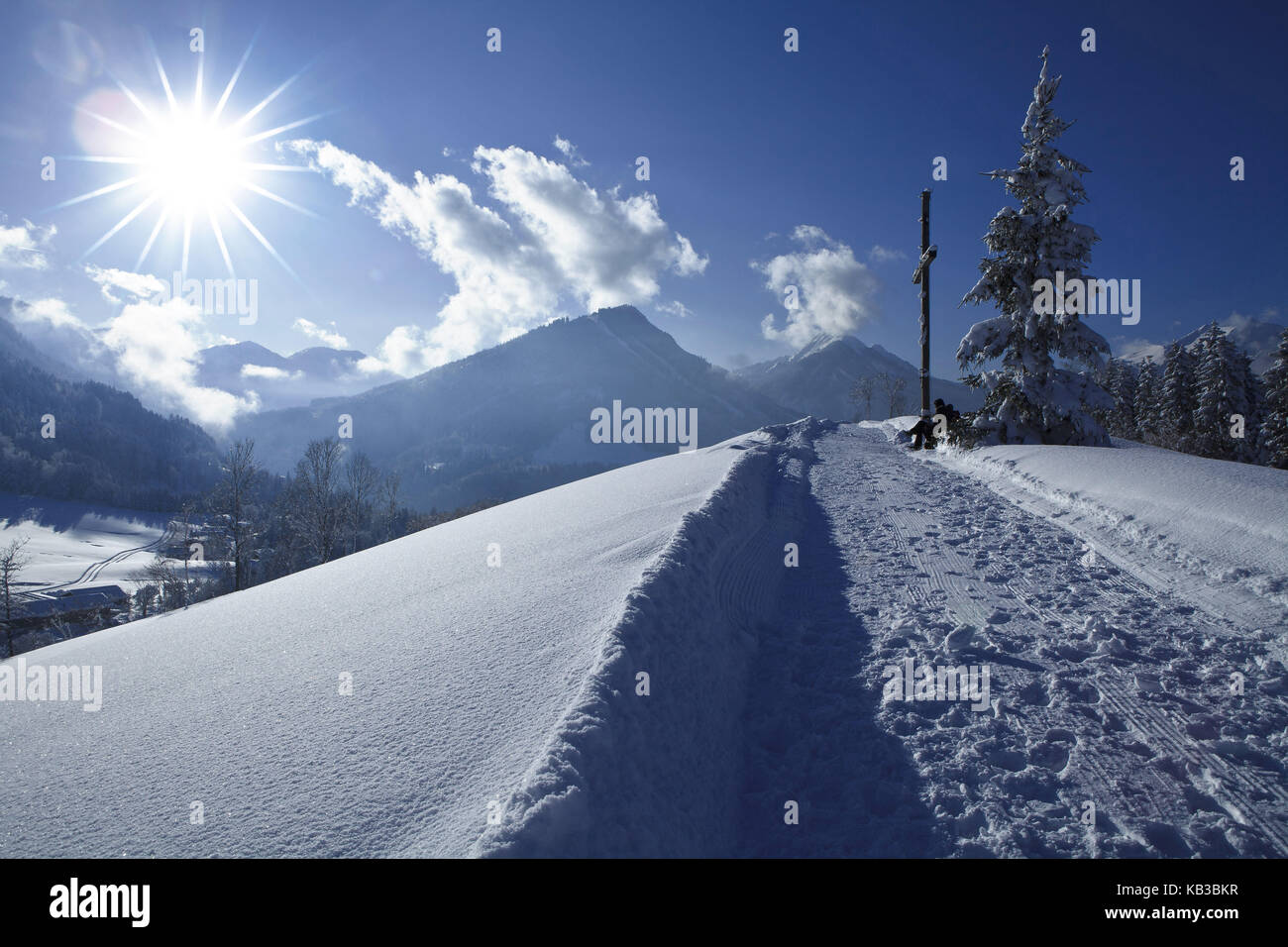 Österreich, Tirol, Thiersee, Winterlandschaft, Stockfoto