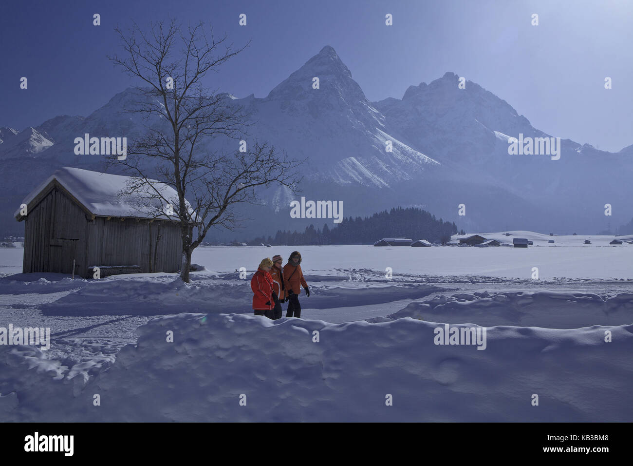 Österreich, Tirol, Lermoos, Winter wandern, Stockfoto