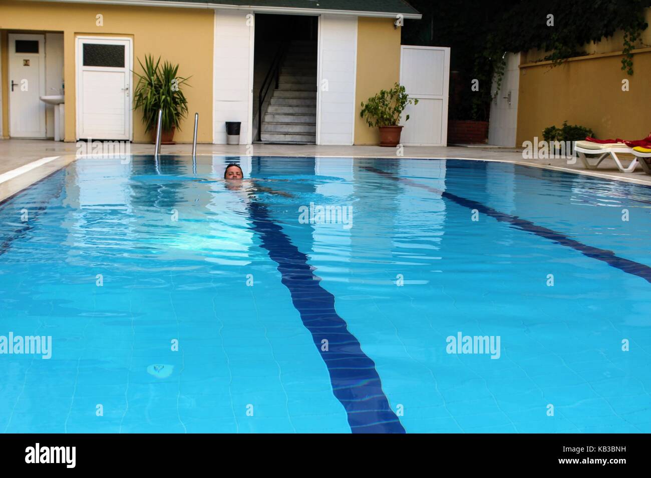 Schwimmbad in Kleopatra Beach Hotel (Alanya, Türkei). Stockfoto