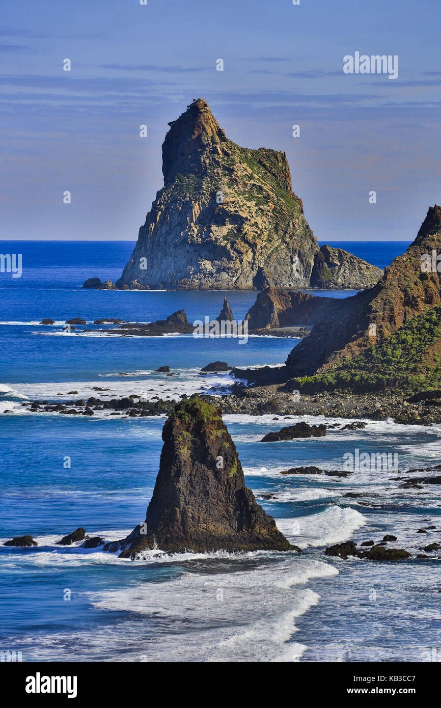 Spanien, Kanarische Inseln, Teneriffa, Roques de Anaga, Nähe taganana, Stockfoto