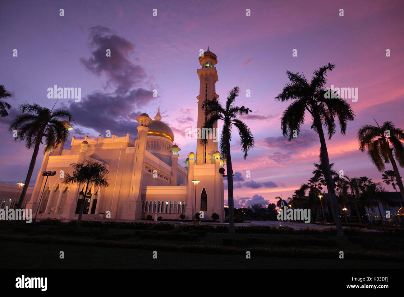 Asien, Südostasien, Brunei Darussalam, chapelar Seri Begawan, Omar Ali Saifuddien Moschee, Stockfoto