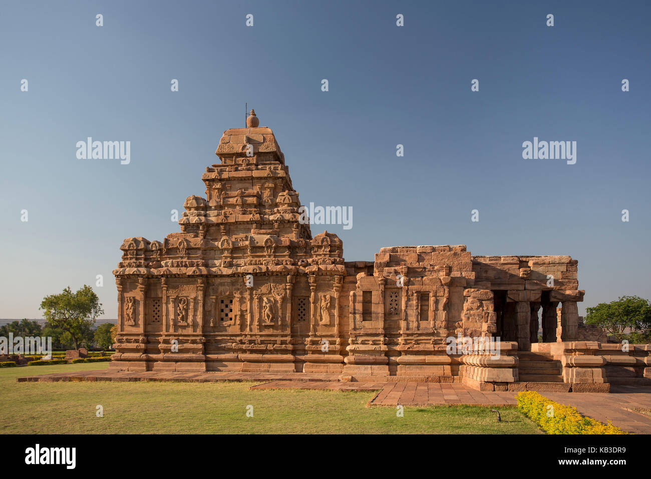 Indien, Karnataka, schlechte Yank, pattadakal, virupaksha Temple Stockfoto