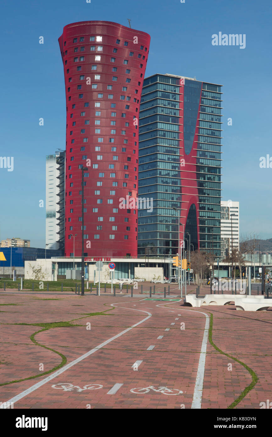 Spanien, Katalonien, Barcelona, abgelegenen Bezirk, Hospitalet, European Space, Hochhäuser Stockfoto