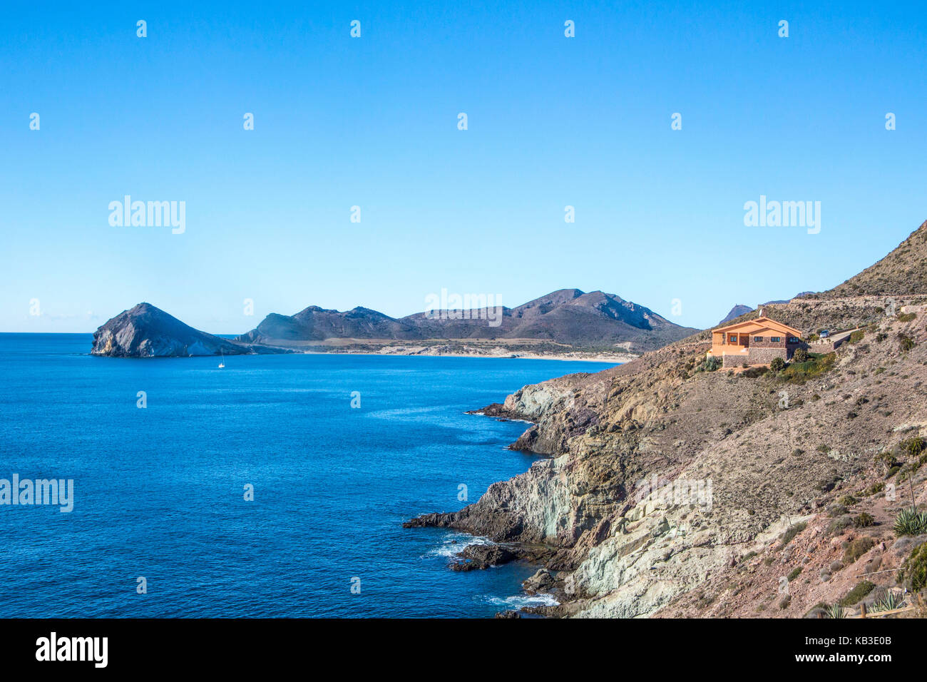 Spanien, der Region Andalusien, in der Provinz Almeria, San Jose, in der Nähe von Cabo de Gata Stockfoto