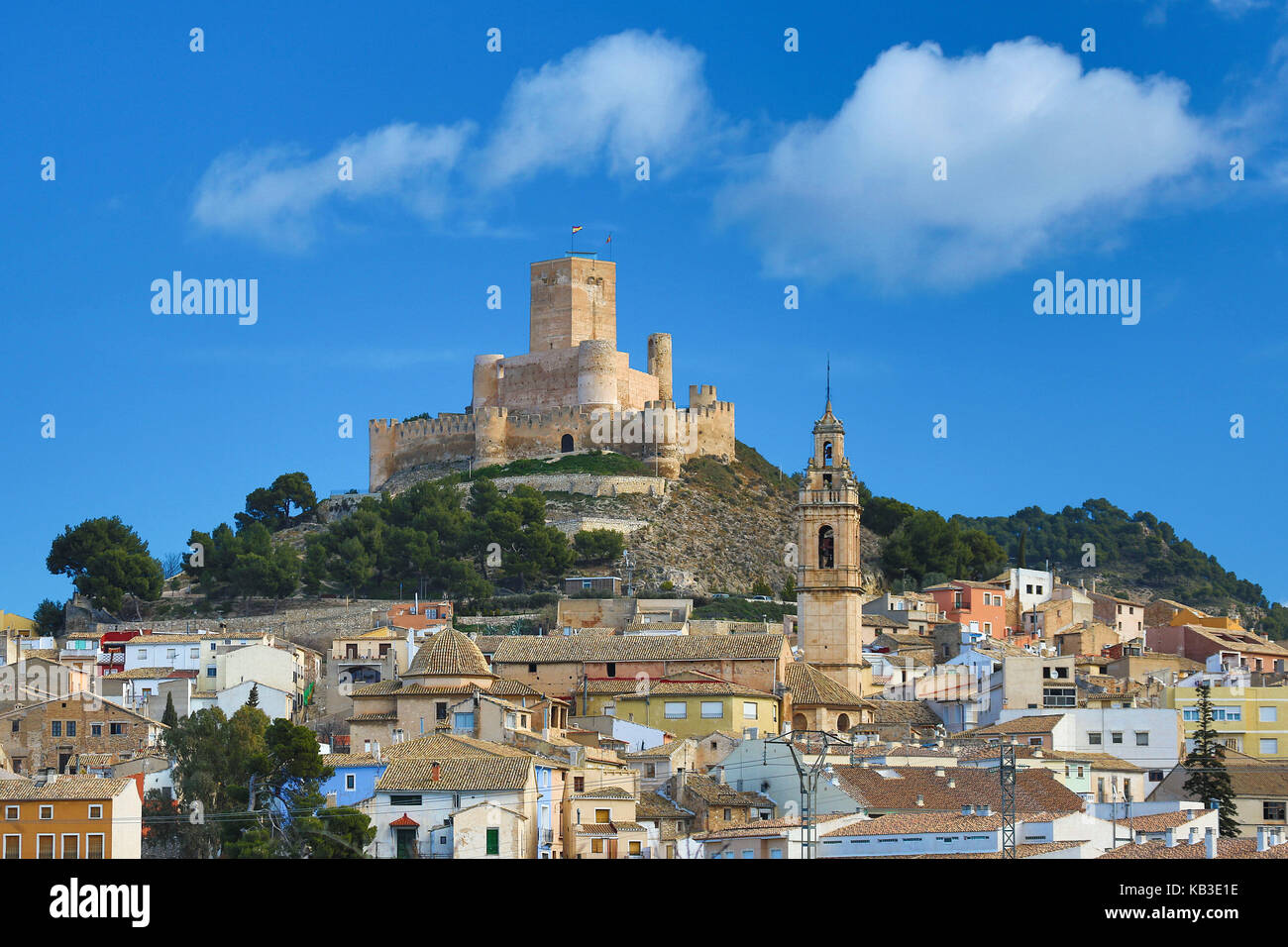Spanien, Region Valencia, Provinz Alicante, Biar, Schloss Biar, Kirche Stockfoto