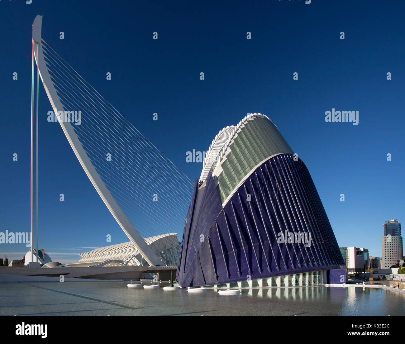 Spanien, Valencia, die Stadt der Künste und der Wissenschaften, Calatrava Stockfoto