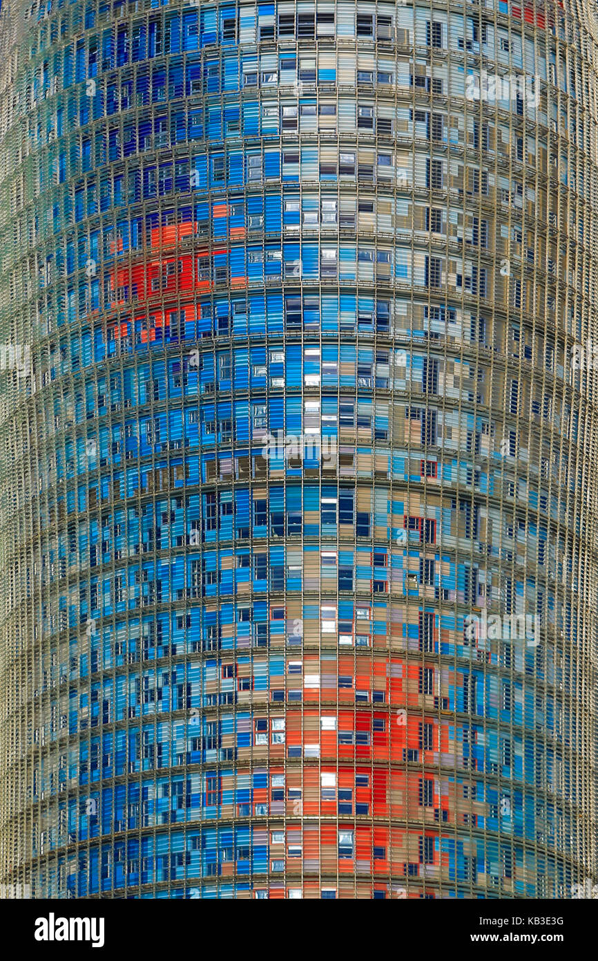 Spanien, Katalonien, Barcelona, Torre Agbar Turm Stockfoto