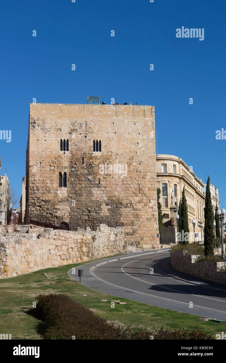 Spanien, Katalonien, Tarragona, pilatusturm, Unesco Weltkulturerbe Stockfoto
