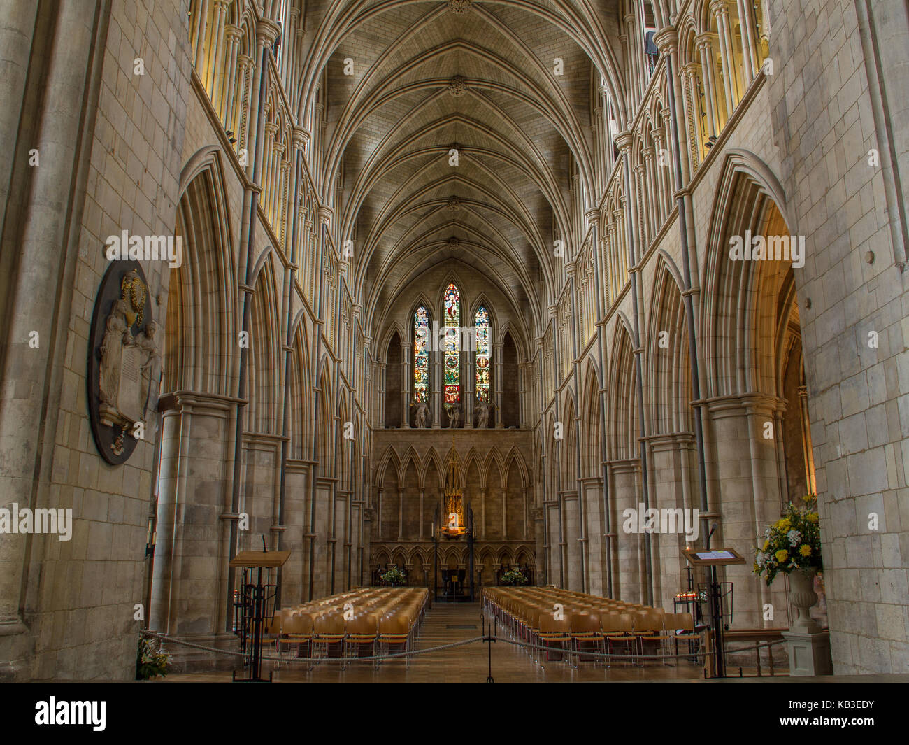 Southwark kathedrale Innen Geschossen in London, England, Großbritannien Stockfoto