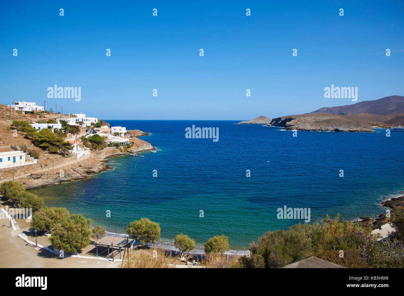 Blick auf die Kapelle Loutra, Insel kythnos, Griechenland, Europa, Stockfoto