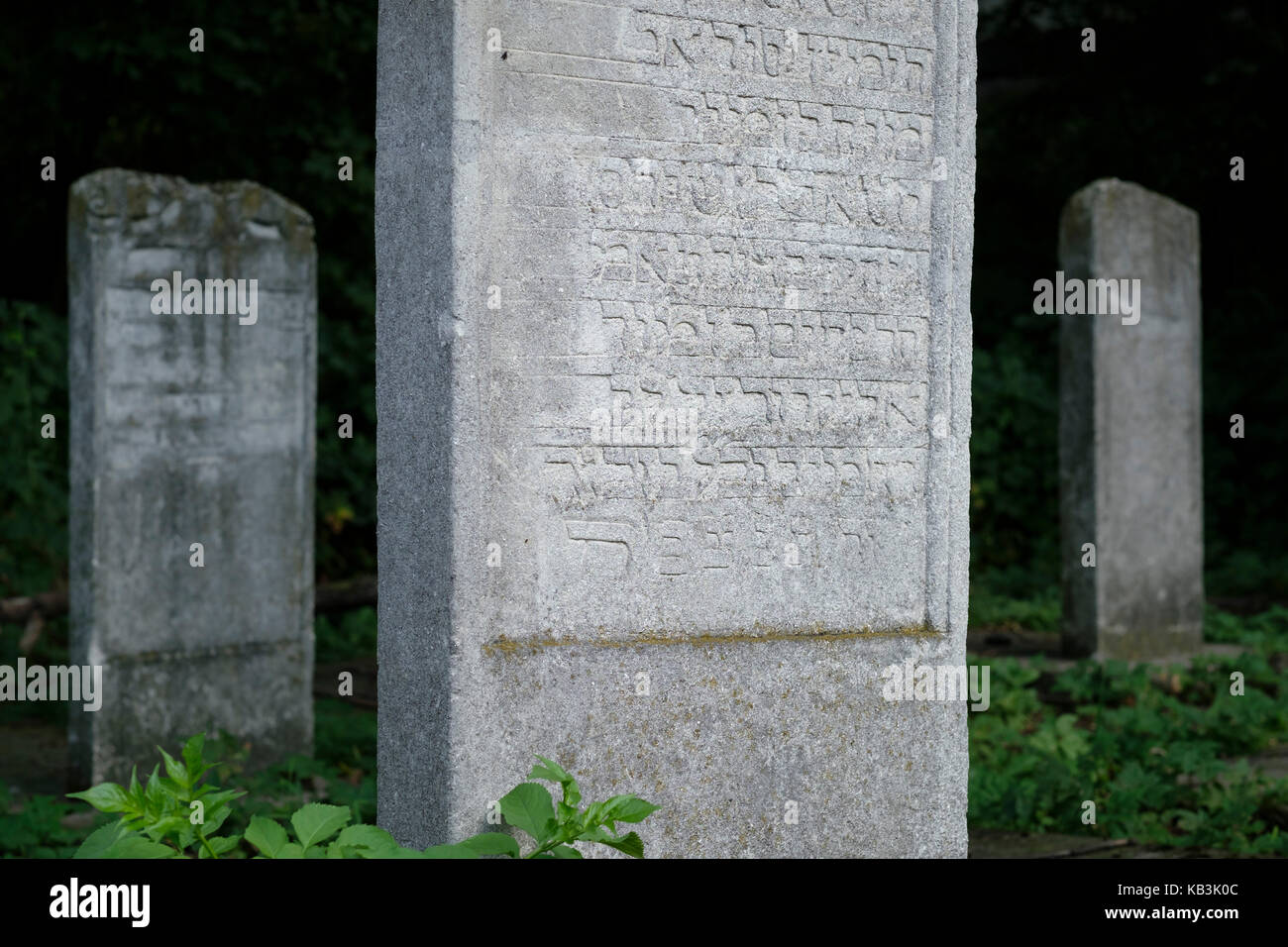 Der jüdische Friedhof neben der Remuh Synagoge, Viertel Kazimierz, Krakow, Polen, Europa Stockfoto