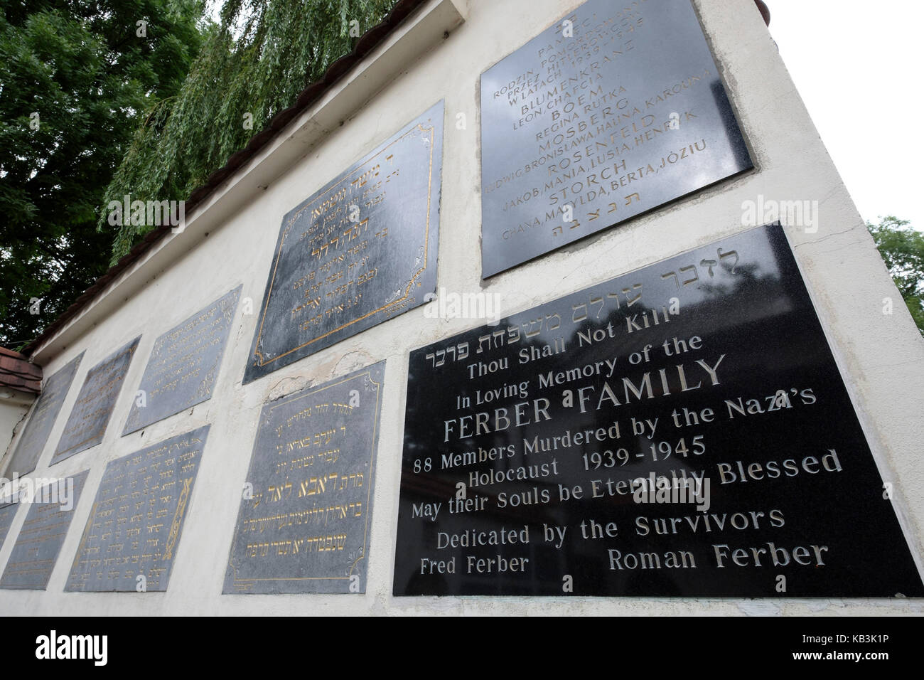 Der jüdische Friedhof neben der Remuh Synagoge, Viertel Kazimierz, Krakow, Polen, Europa Stockfoto