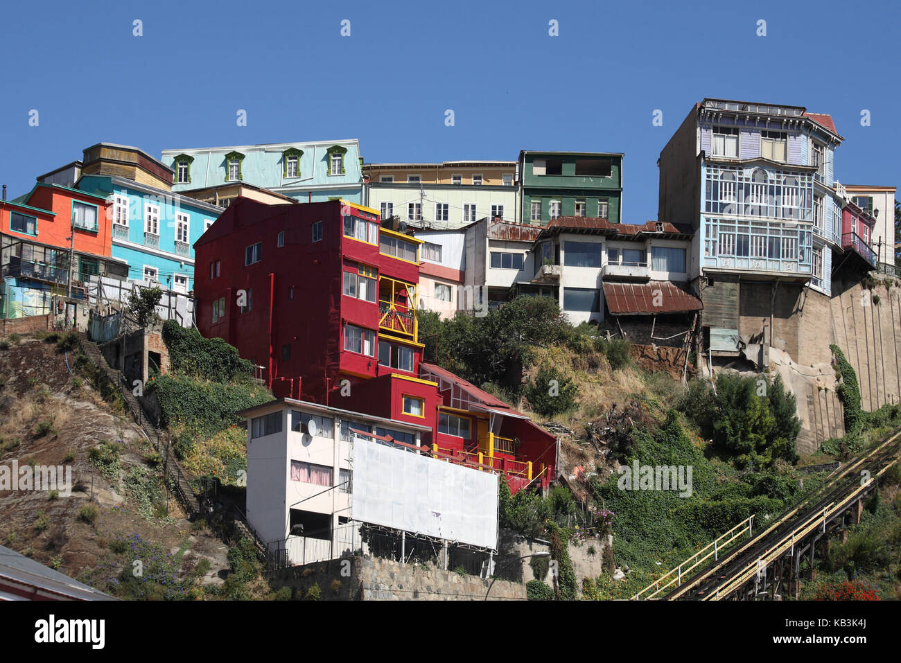 Chile, Valparaiso, Cerro Artilleria, Stockfoto