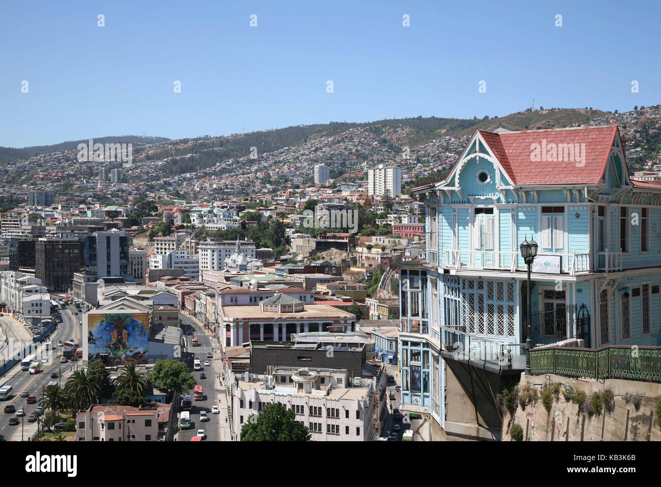 Chile, Valparaiso, Cerro Artilleria, Stockfoto