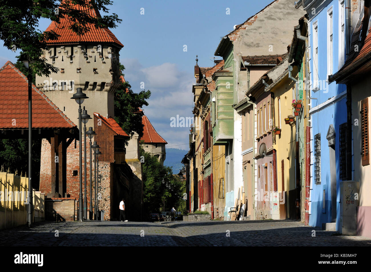 Rumänien, Siebenbürgen, Karpaten, Sibiu Altstadt, turnul dulgherilor Stockfoto