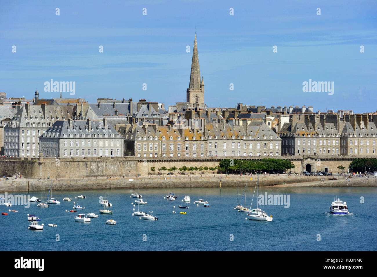 Frankreich, Ille et Vilaine, Cote d'Emeraude (Smaragdküste), Saint Malo, die Wälle der ummauerten Stadt Stockfoto