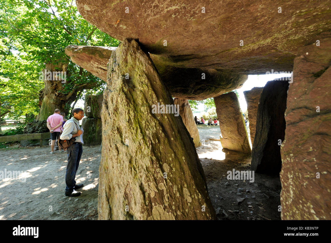 Frankreich, Ille et Vilaine, Esse, La Roche aux Fées, das wichtigste megalithische Denkmal der Bretagne, ein Dolmen Stockfoto
