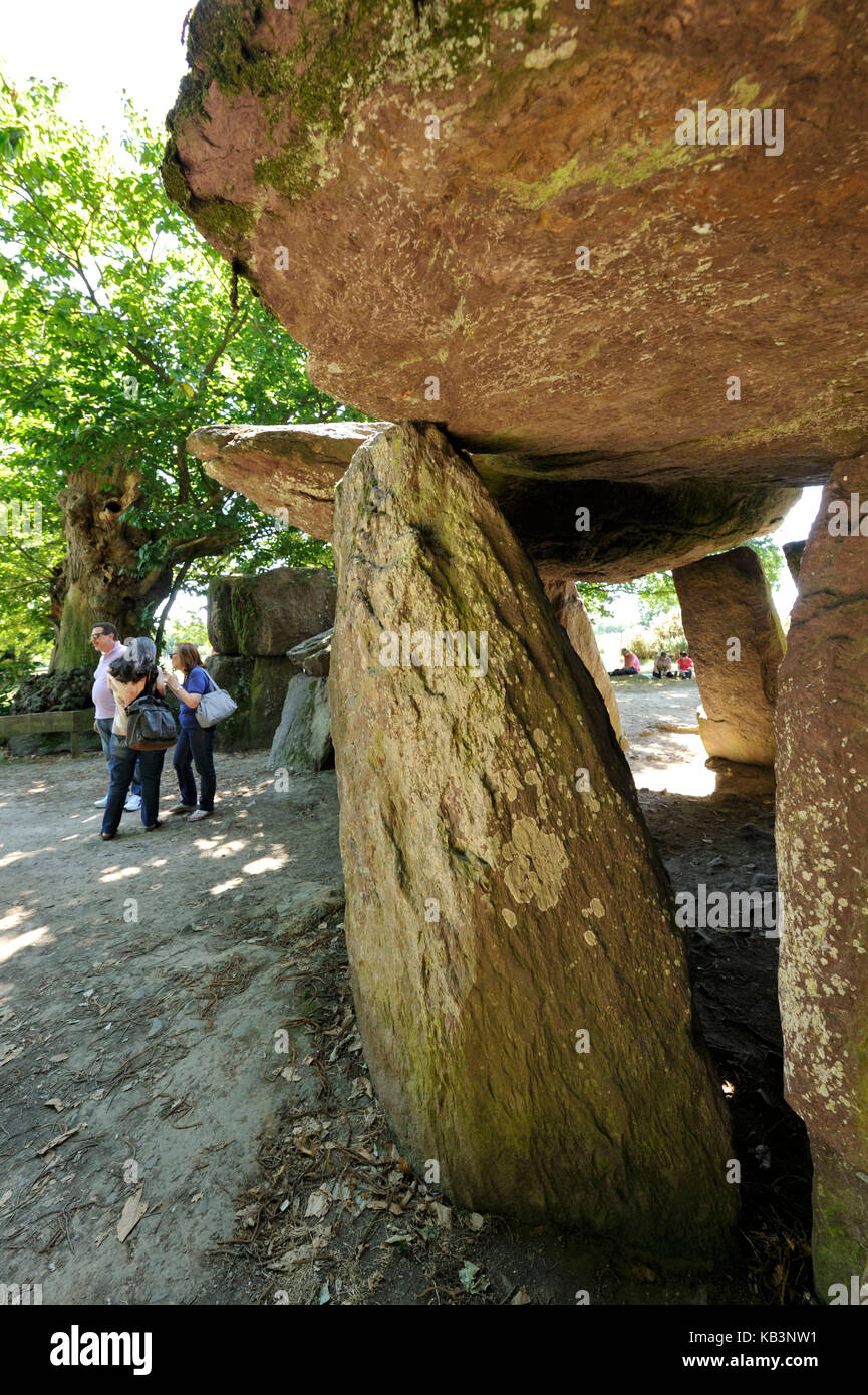 Frankreich, Ille et Vilaine, Esse, La Roche aux Fées, das wichtigste megalithische Denkmal der Bretagne, ein Dolmen Stockfoto