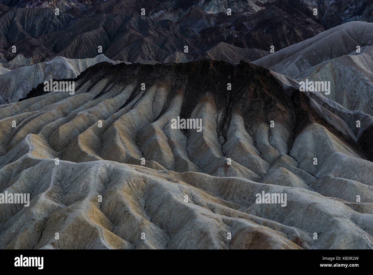 Moonlight Schuß am Zabriskie Point im Death Valley, Kalifornien, USA Stockfoto