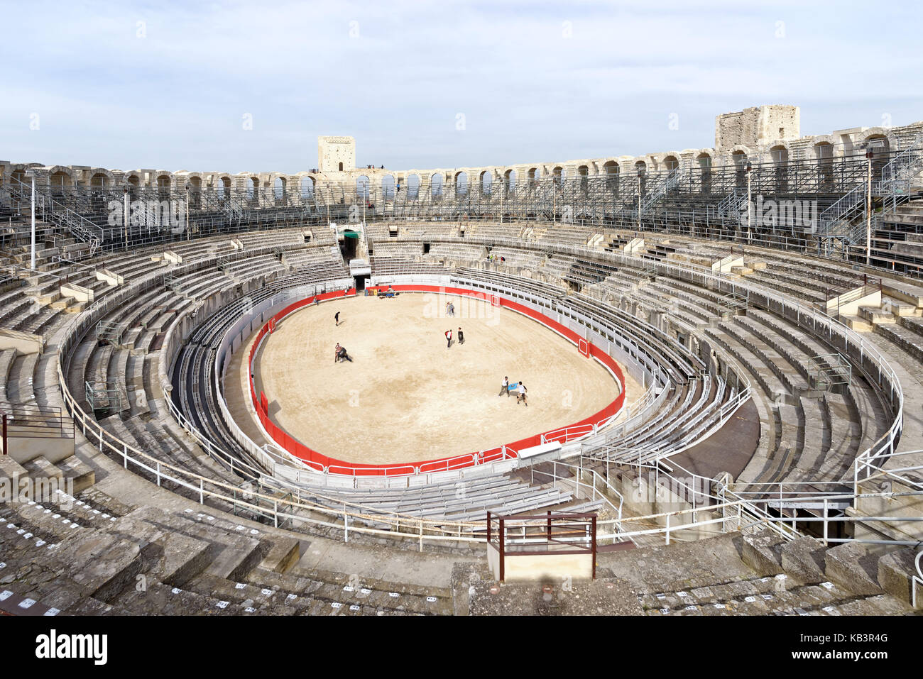 Frankreich, Bouches-du-Rhone, Arles, die Arenen, das römische Amphitheater von 80-90 Ad, als Weltkulturerbe von der unesco Stockfoto