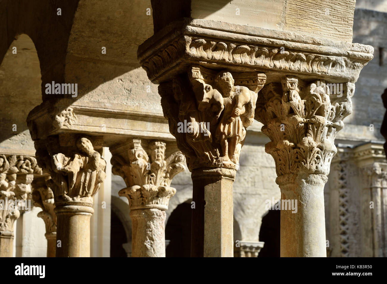 Frankreich, Bouches-du-Rhone, Arles, Kirche St. Trophime des 12. und 15. Jahrhundert, als Weltkulturerbe von der UNESCO, der Kreuzgang Stockfoto