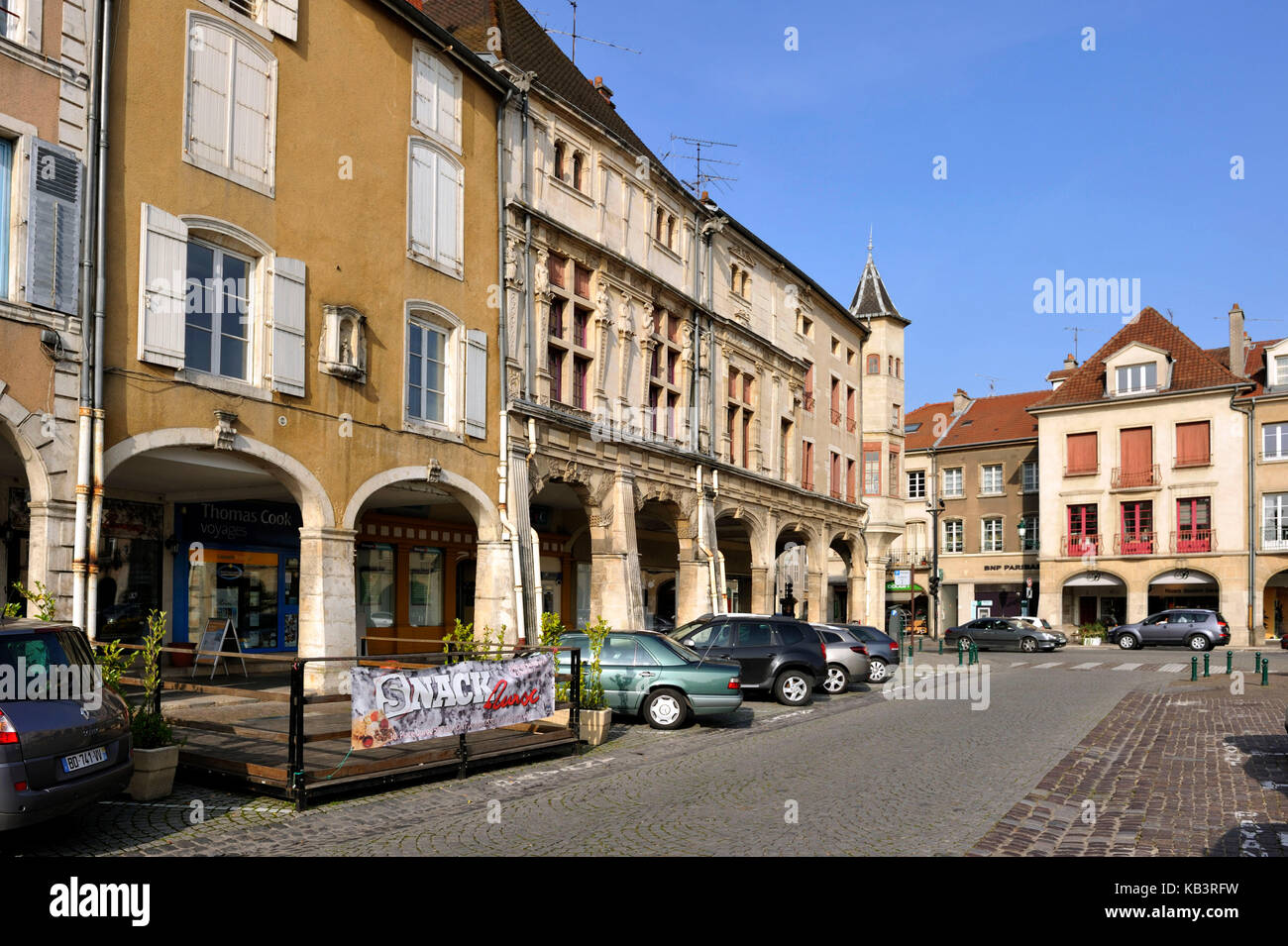 Frankreich, Meurthe et Moselle, Pont A Mousson, Platz Duroc Stockfoto