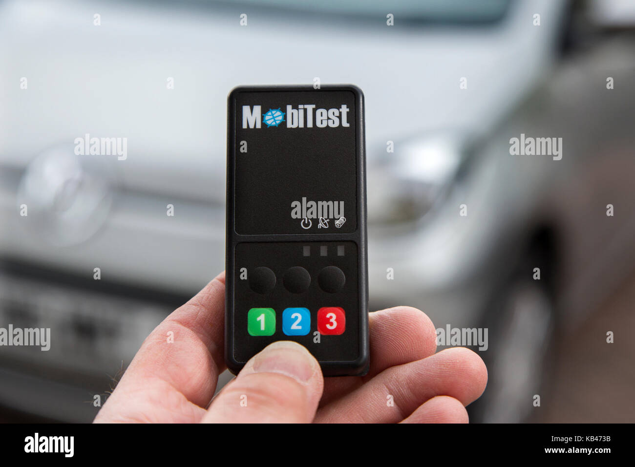 MobiTest Umfrage Gerät, ein Multi sensorische Tracking (MST) Meter überwachung Fahrbewegungen und Merkmale Stockfoto