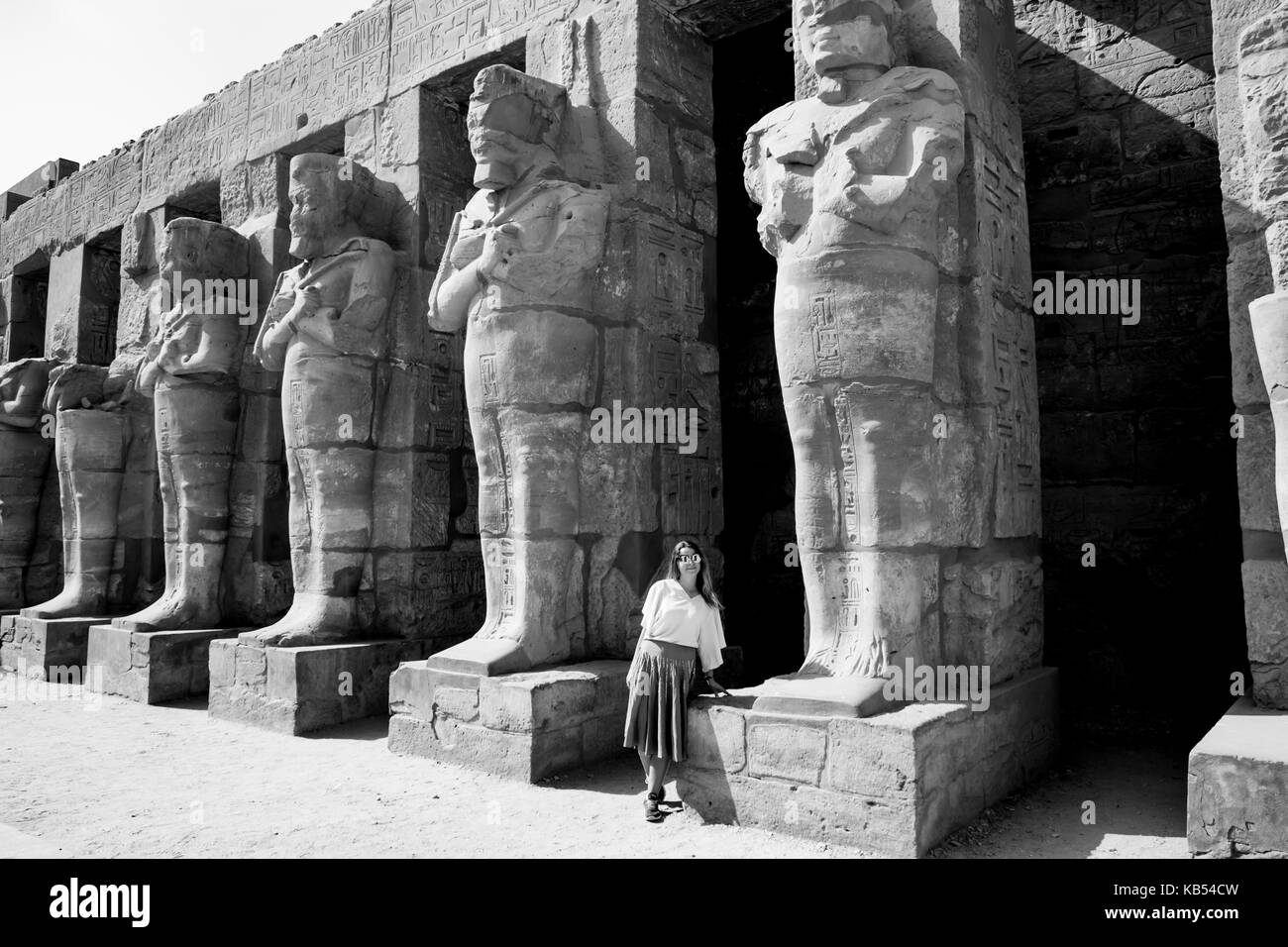 Berühmten antiken Tempel in Luxor, Ägypten Stockfoto