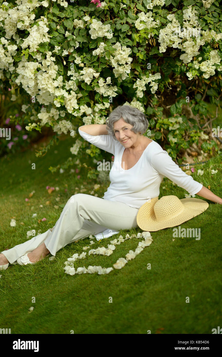 schöne Reife Frau Stockfoto