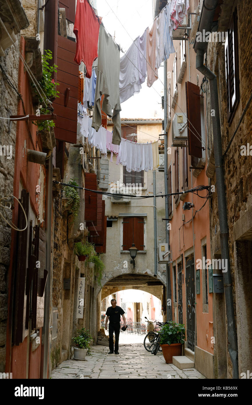 Kroatien, Dalmatien, Adriaküste, der Stadt Rovinj, Altstadt Stockfoto