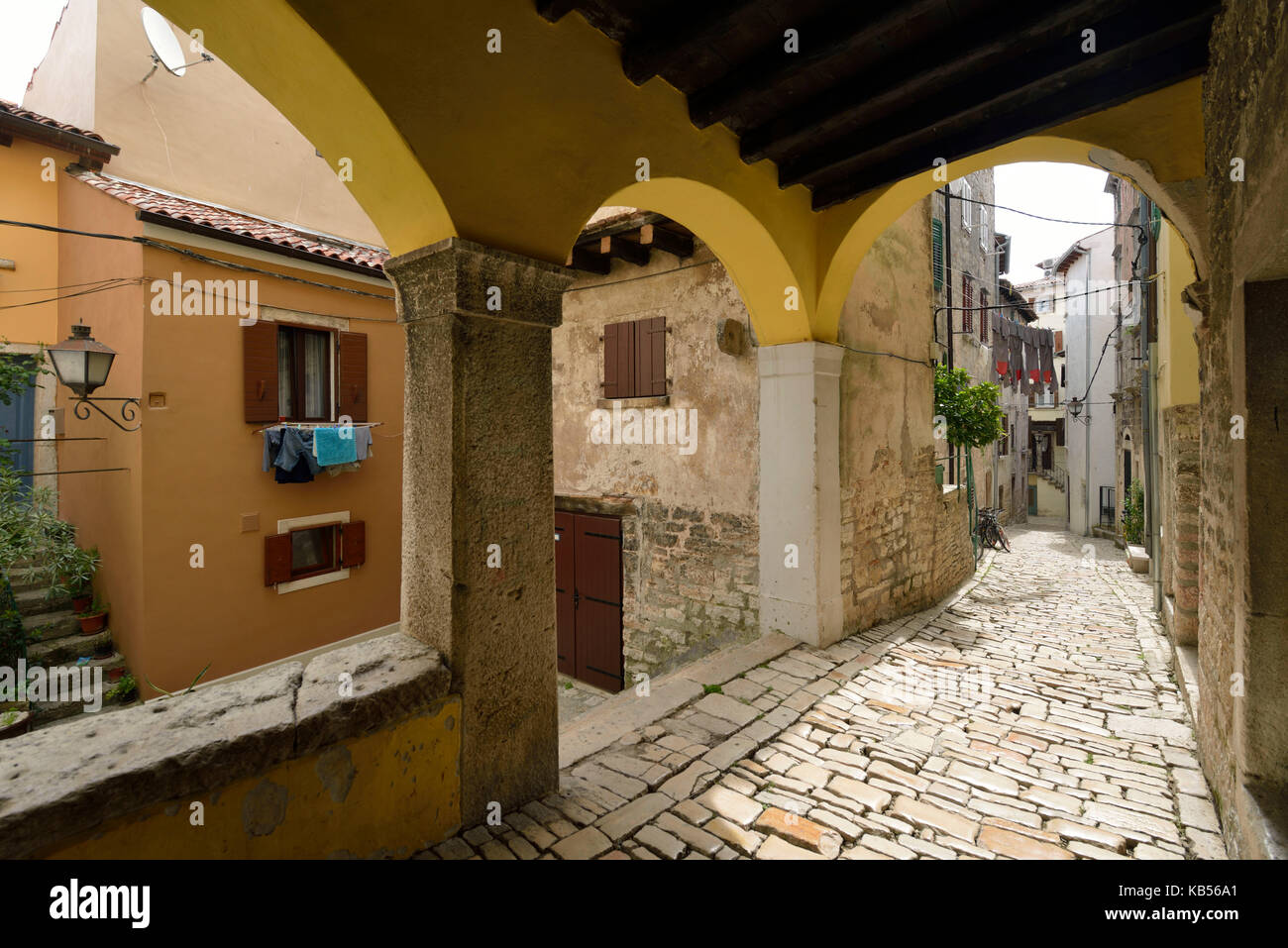 Kroatien, Dalmatien, Adriaküste, der Stadt Rovinj, Altstadt Stockfoto