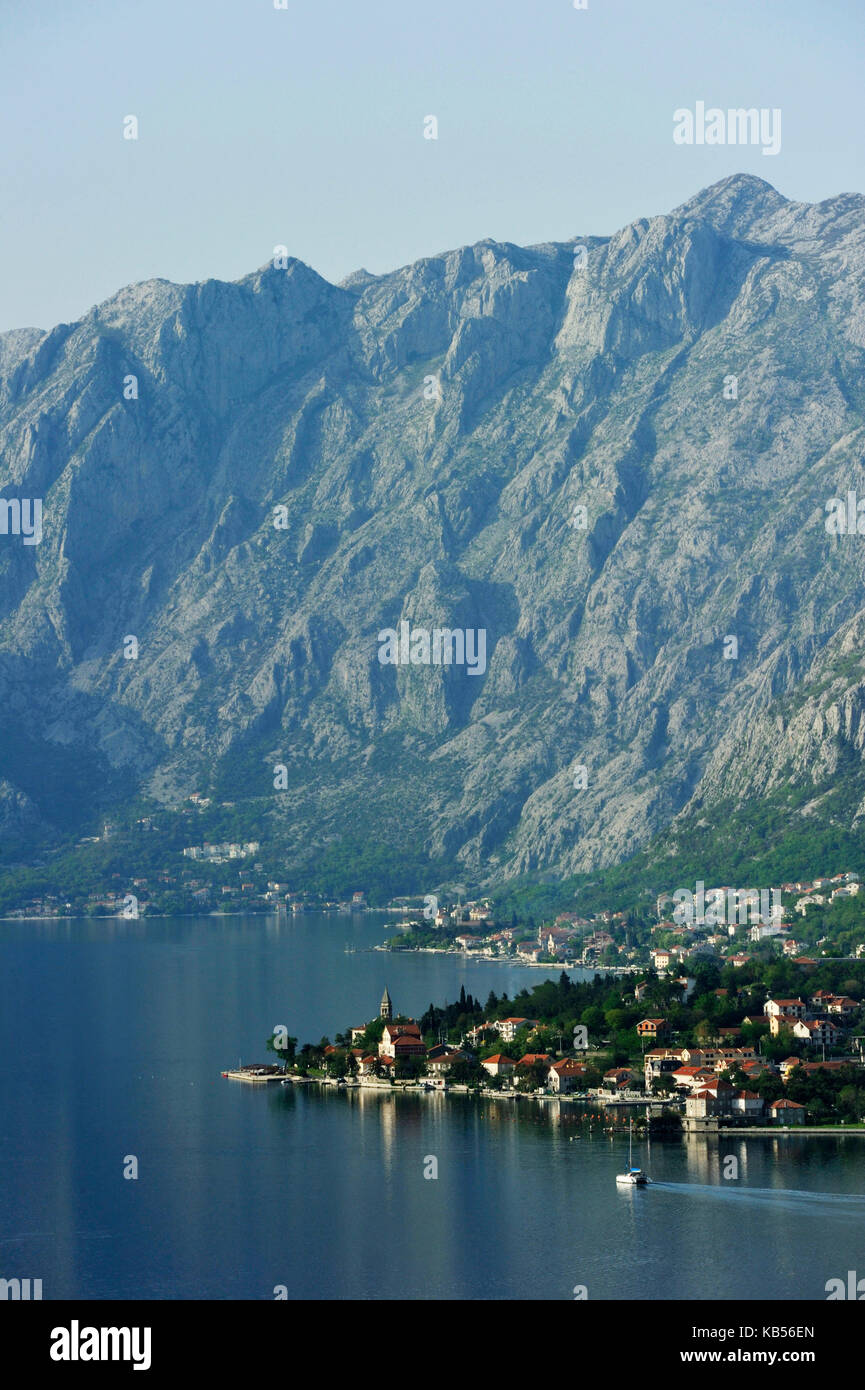 Montenegro, Adria, die Bucht von Kotor Stockfoto