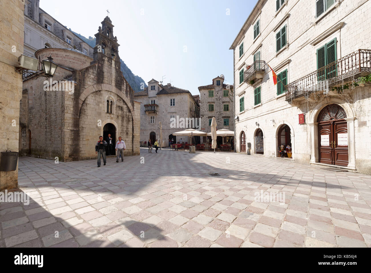 Montenegro, Adriaküste, Bucht von Kotor, alte Stadt von Kotor, die von der UNESCO zum Weltkulturerbe erklärt wurde, St. Luke's Kirche Stockfoto