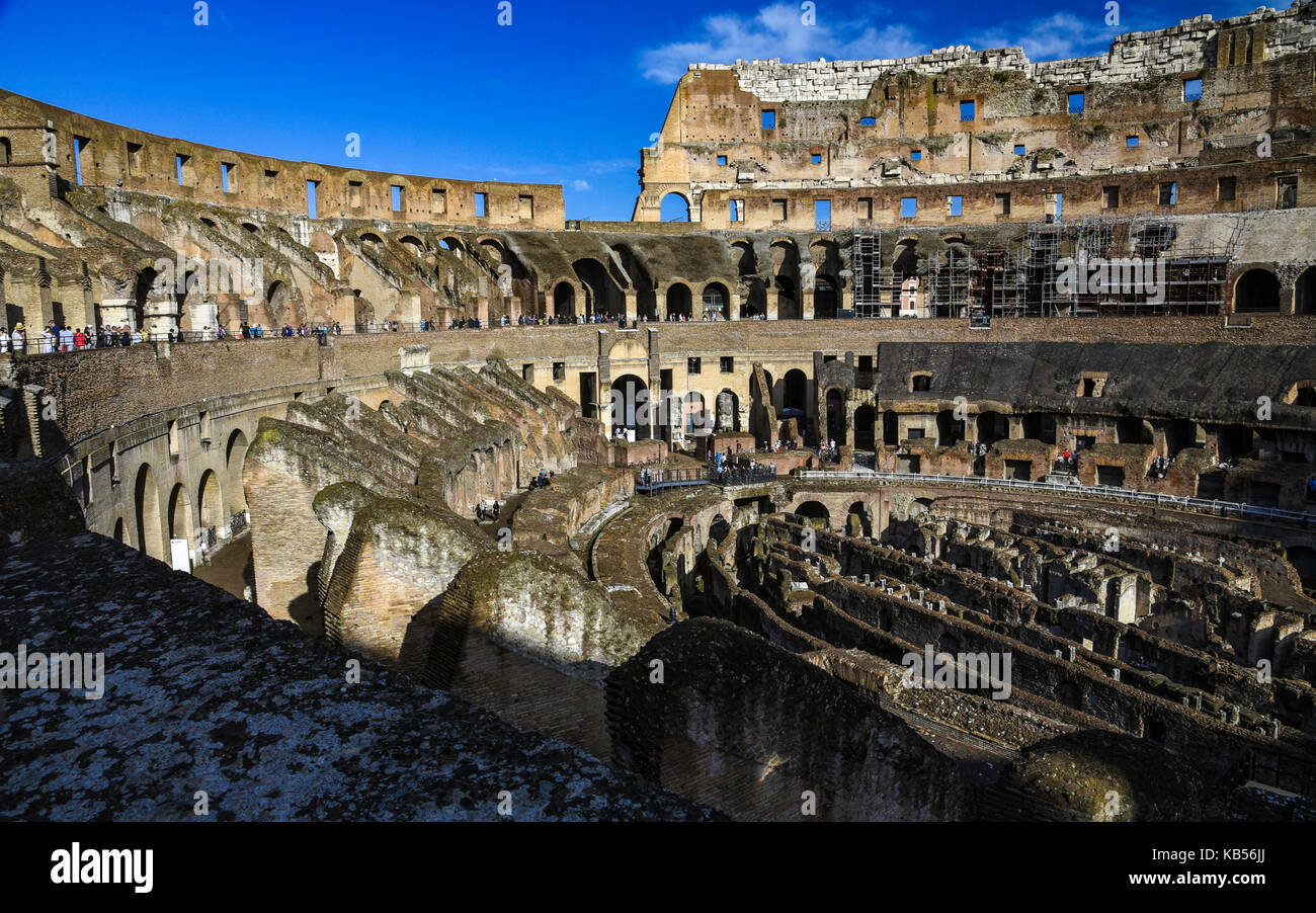 Römische colloseum Innenraum Stockfoto