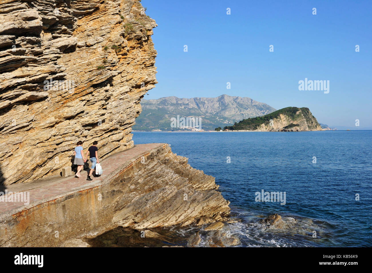 Montenegro, Adria, Bucht von Budva Stockfoto