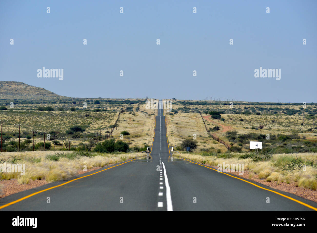 Namibia, Kalahari Wüste, Straße Stockfoto
