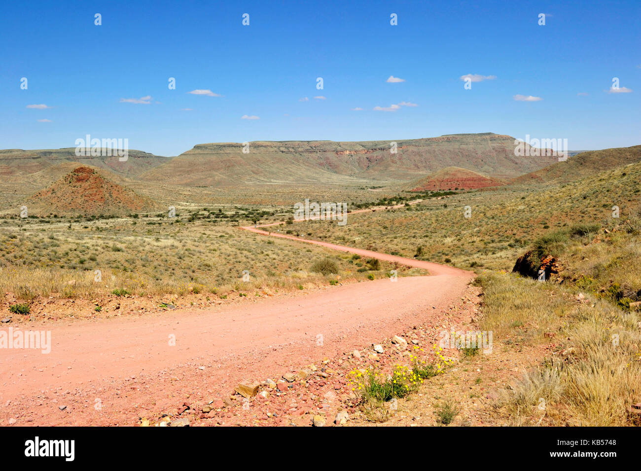 Namibia, Kalahari Wüste, Straße Stockfoto