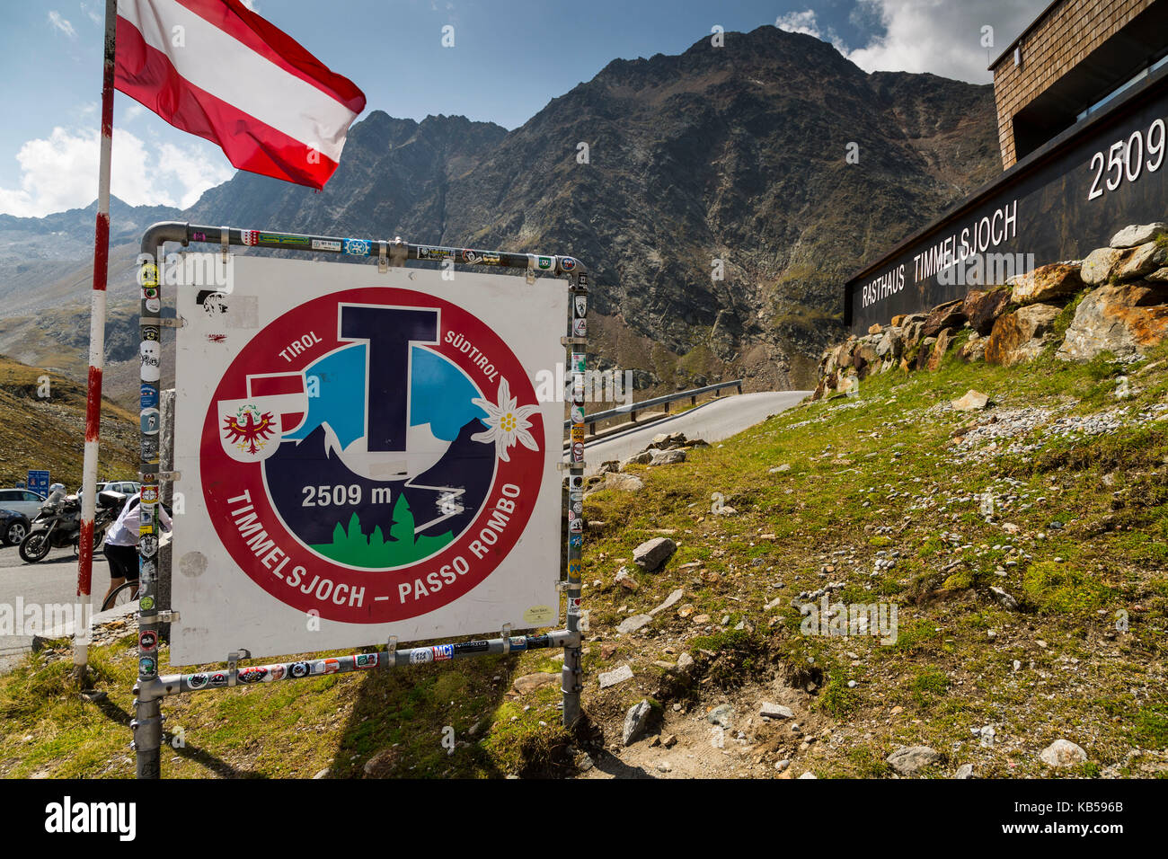 Europa, Österreich/Italien, Alpen, Gebirge - Passo Rombo - Timmelsjoch Stockfoto