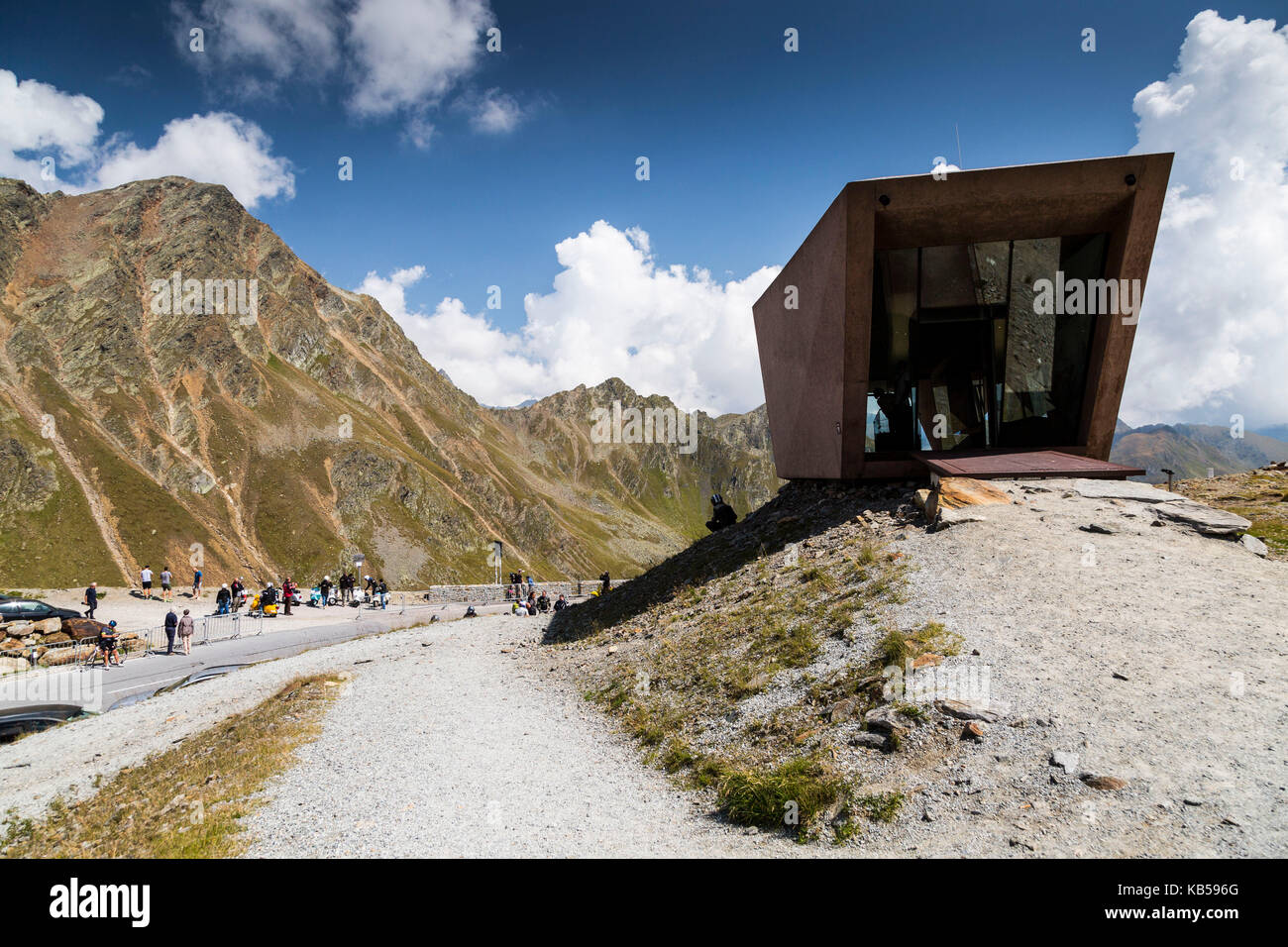 Europa, Österreich/Italien, Alpen, Gebirge - Passo Rombo - Timmelsjoch - Museum Stockfoto